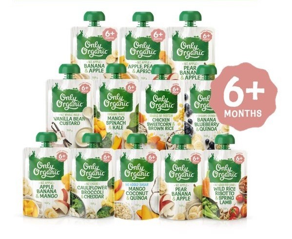 Only Organic120G 6mths Pouches Buy 5 Get 1 Free!