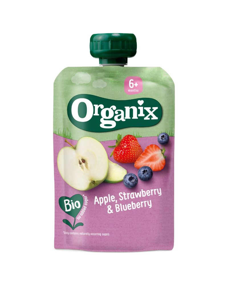 Organix Pouch - Apple Strawberry and Blueberry