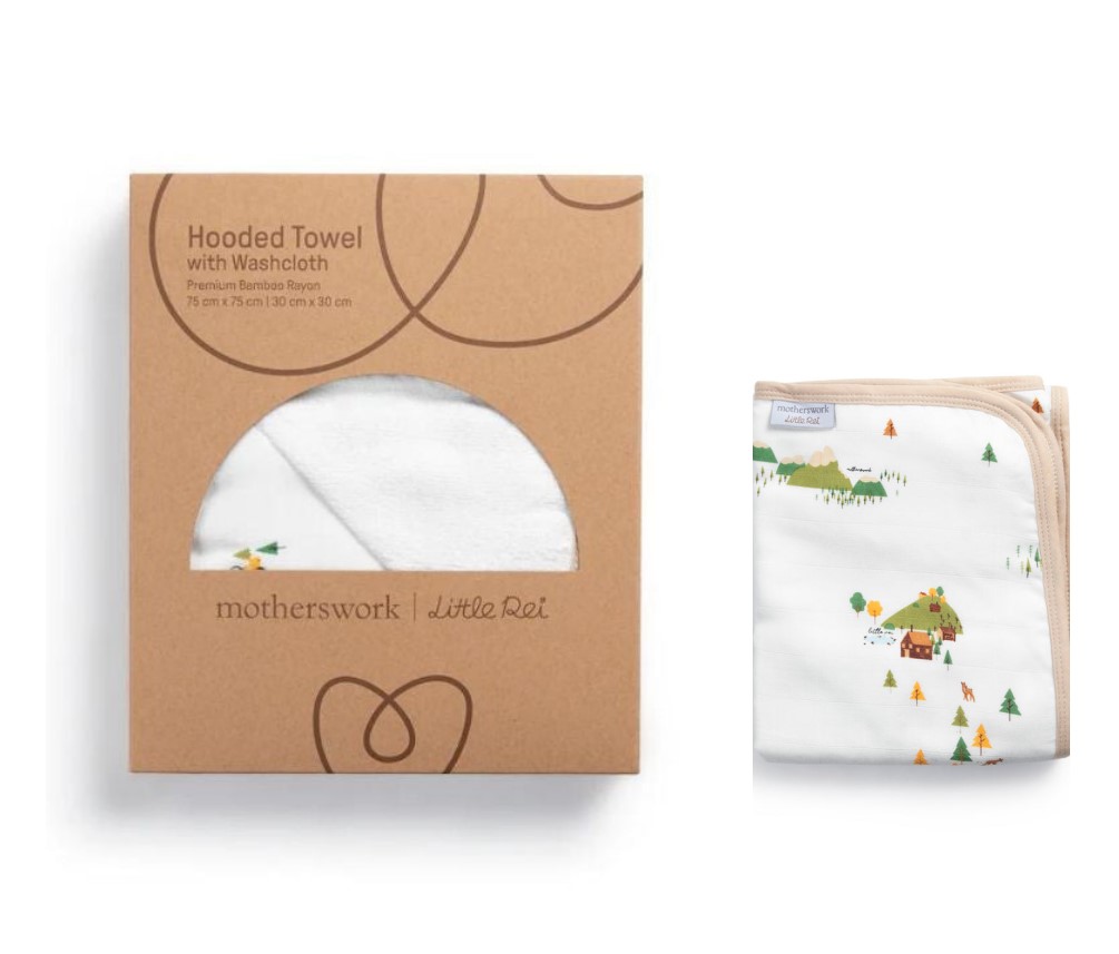 Little Rei Bamboo Hooded Towel + Wash Cloth