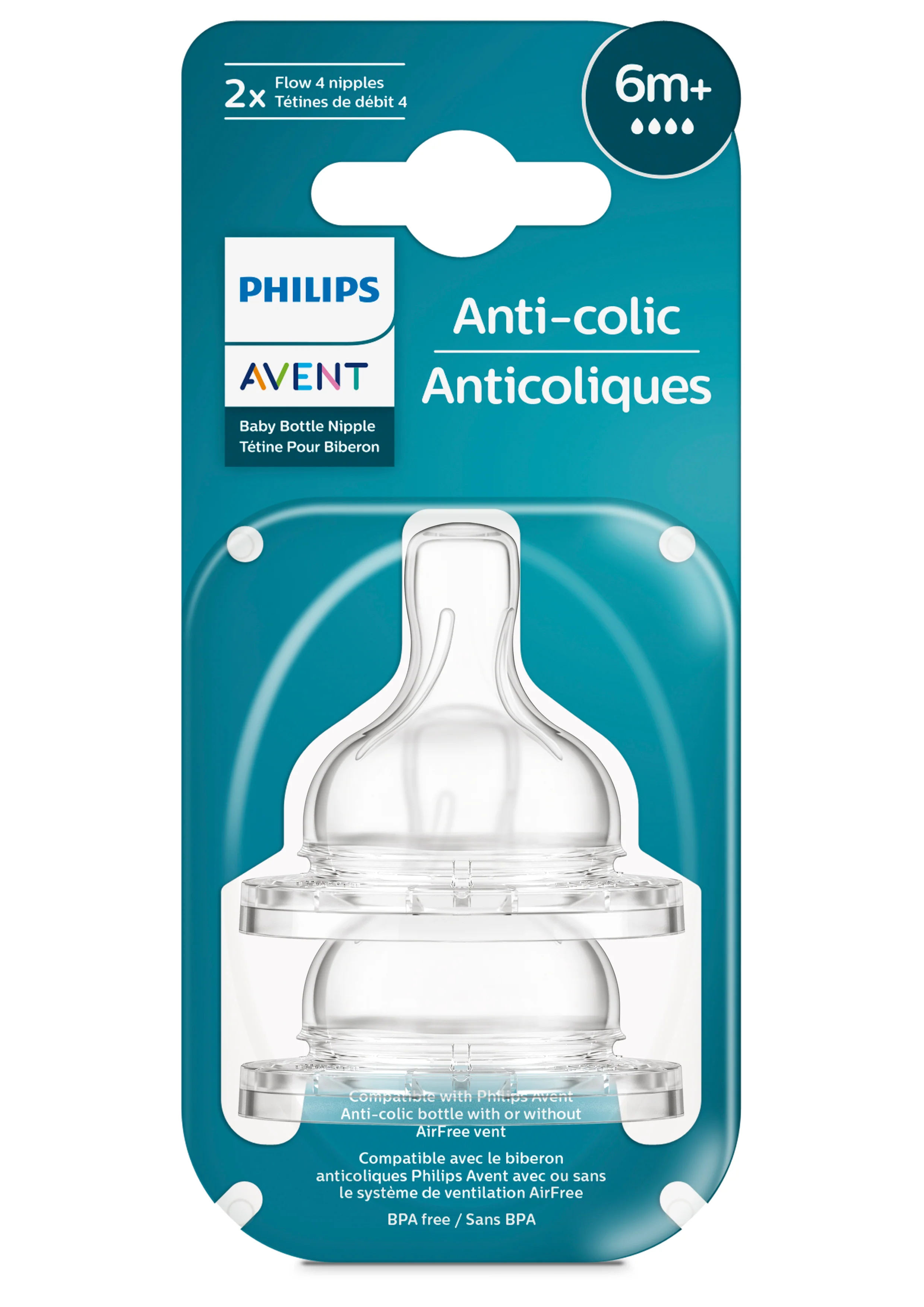 Philips Avent Anti-Colic Teats Airflex (SCY761/762/763/764)