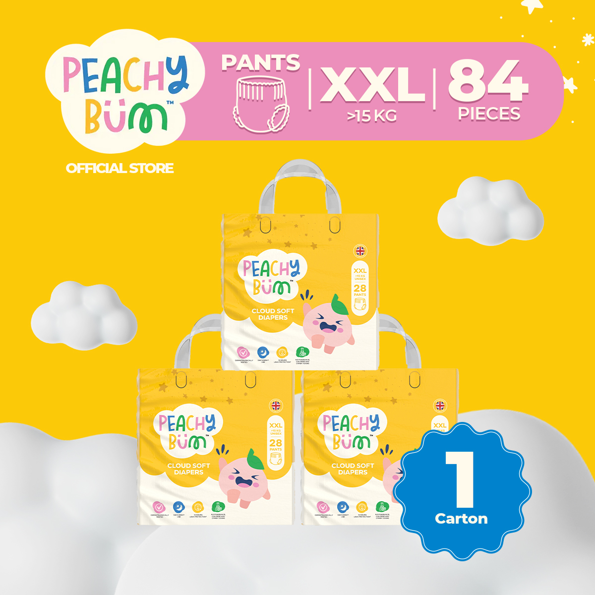 [Bundles] Peachy Bum Cloud Soft Diaper Tape/Pants - Assorted Sizes