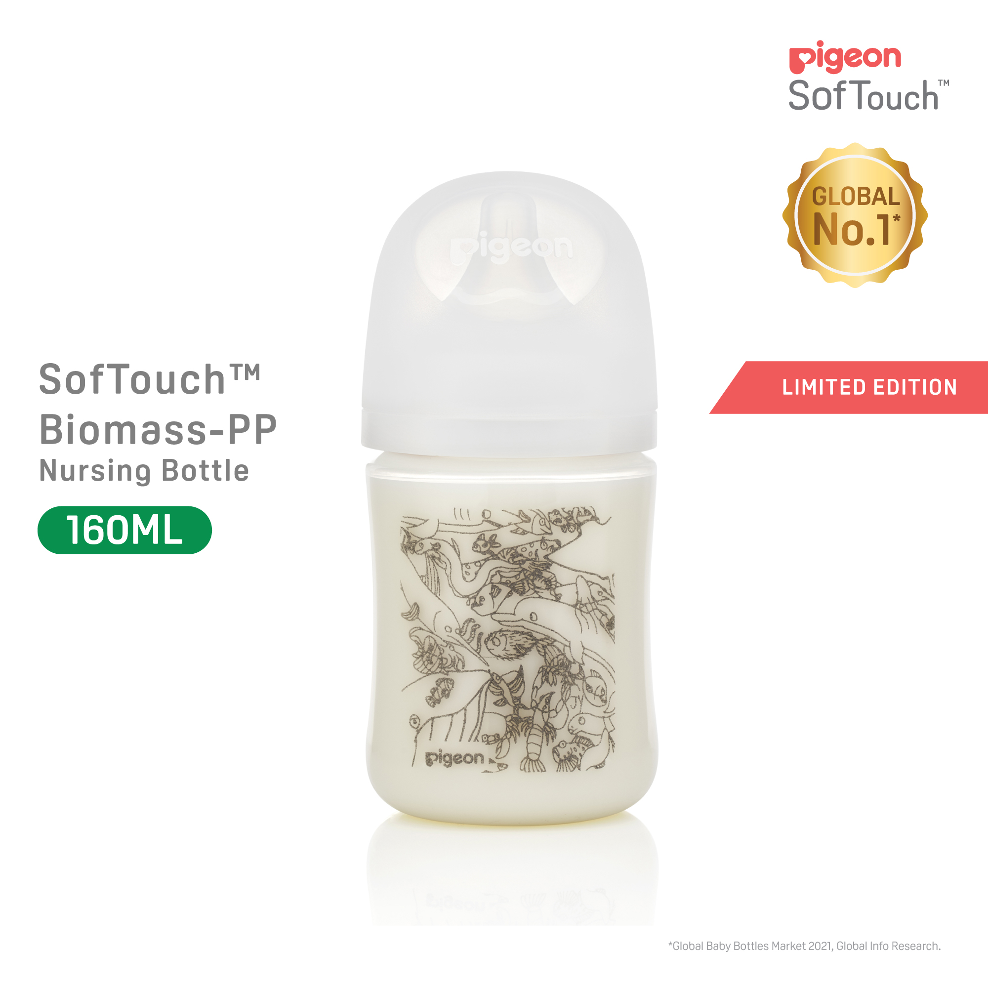 Pigeon SofTouch 3 Nursing Bottle Bio-Mass PP 160ml (PG-79794)