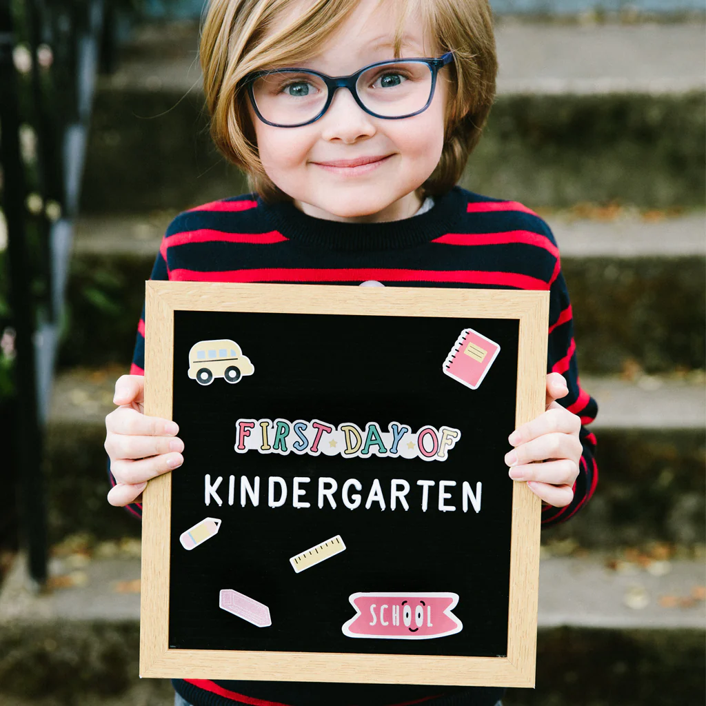 Pearhead First Day of School Letterboard Set with Stickers