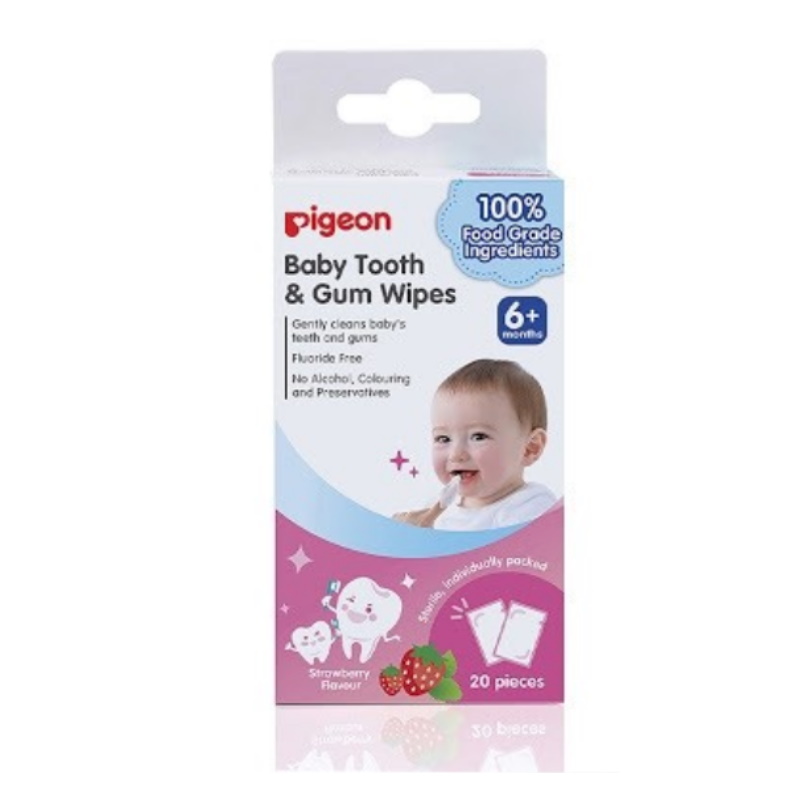 baby-fair Pigeon Baby Tooth & Gum Wipes Strawberry 20S (EN) (PG-78291-1)