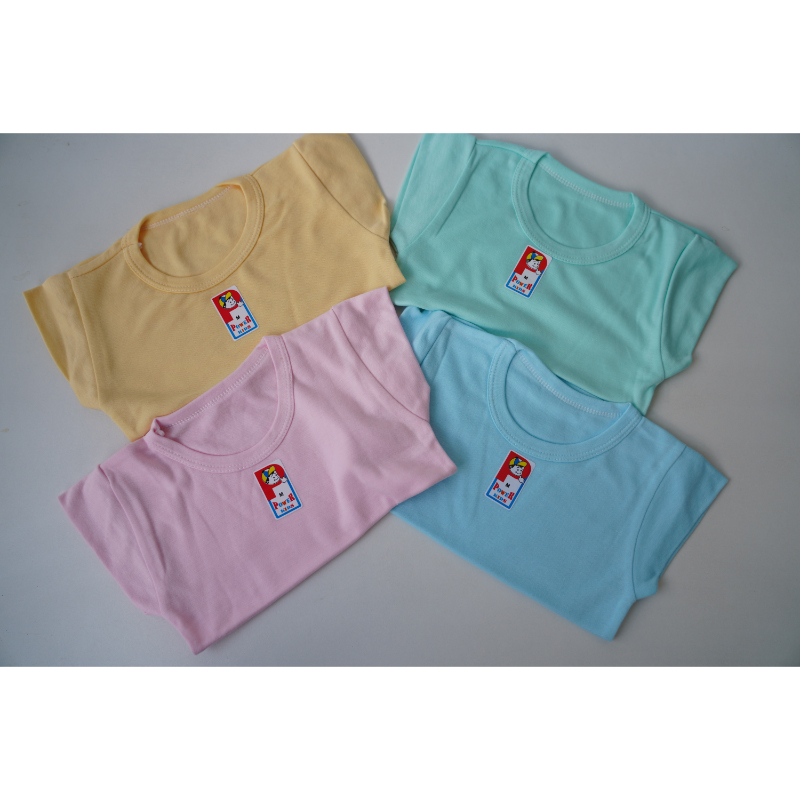 Power Kids Doubleknit Cotton Plain T-Shirt - Pink