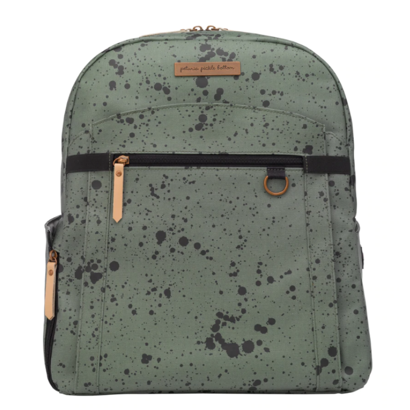 Petunia Pickle Bottom 2-in-1 Provisions Backpack - Olive Ink Blot