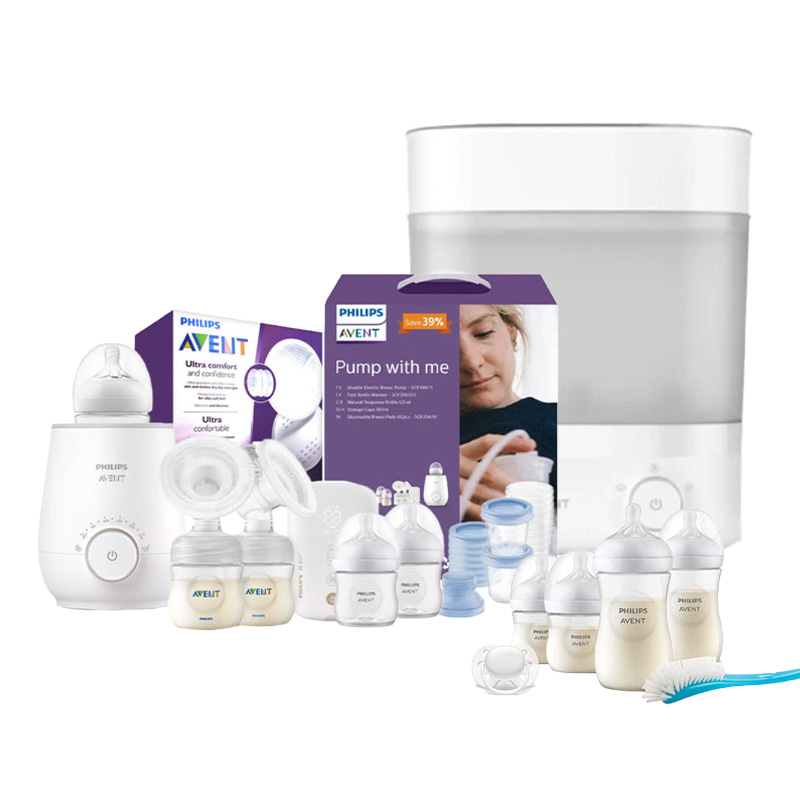 Philips Avent Pump With Me Bundle + Premium Steam Sterilizer & Dryer + Newborn Gift Set