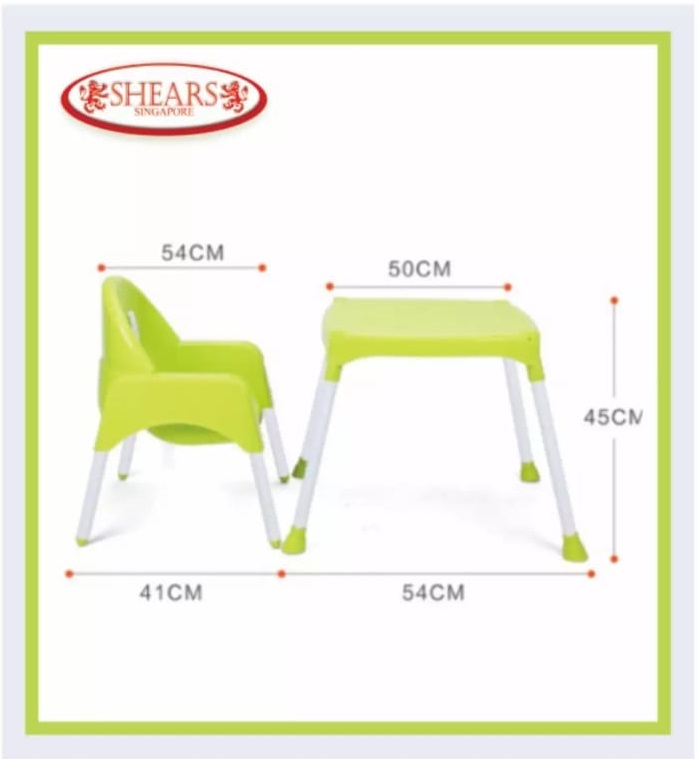 Shears Baby High Chair 2 in 1 + High Chair Cushion Bundle