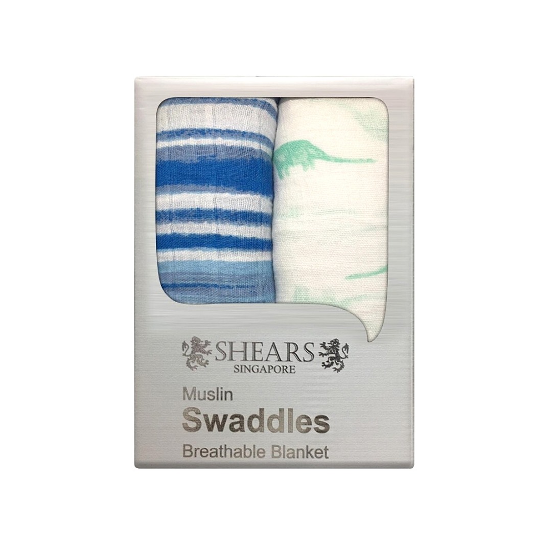 baby-fair Shears Baby Swaddle 2 PCS Muslin Cotton Swaddle