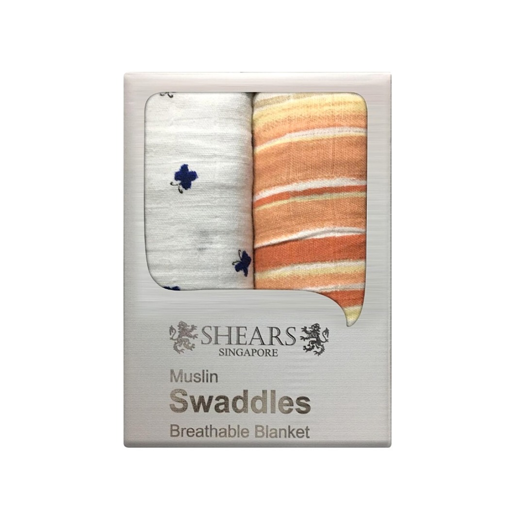 Shears Baby Swaddle 2 PCS Muslin Cotton Swaddle