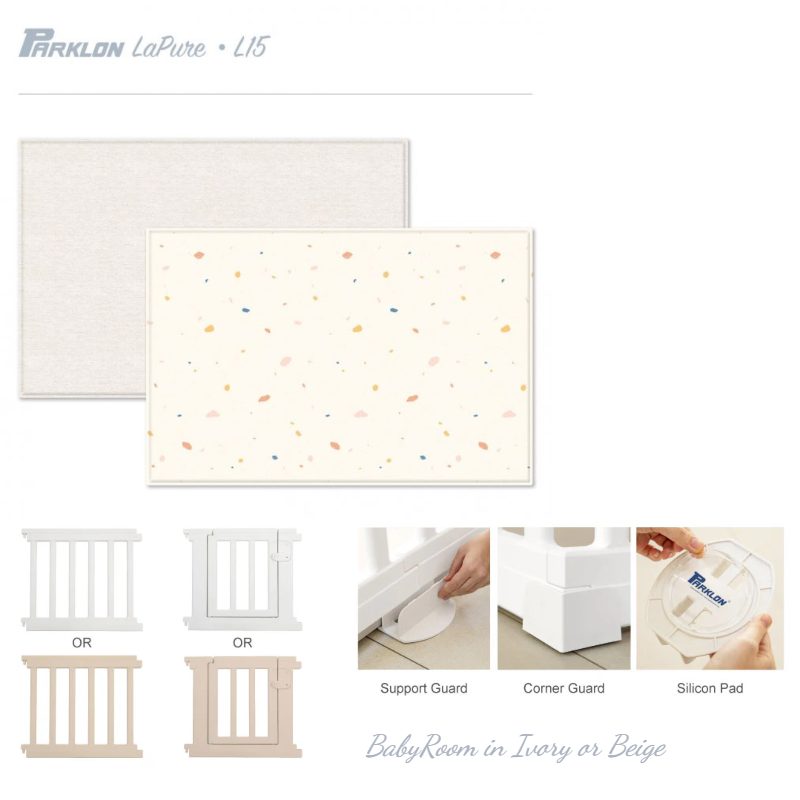 Parklon Baby Room + LaPure Softmat Bundle Deal - Baby Room (Ivory / Beige) + LaPurfe Jelly Terrazzo