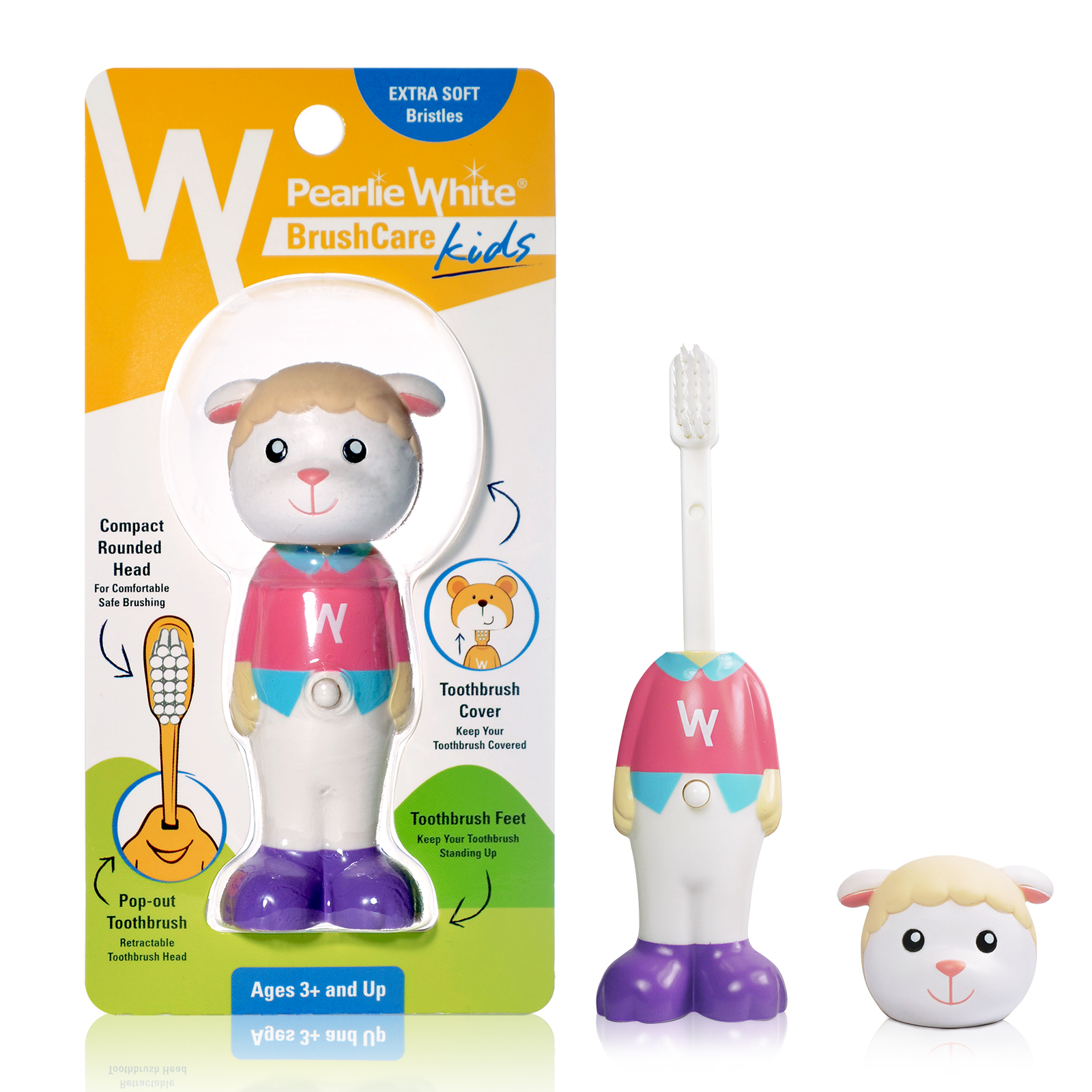 baby-fair Pearlie White Kids Toothbrush - Sheep
