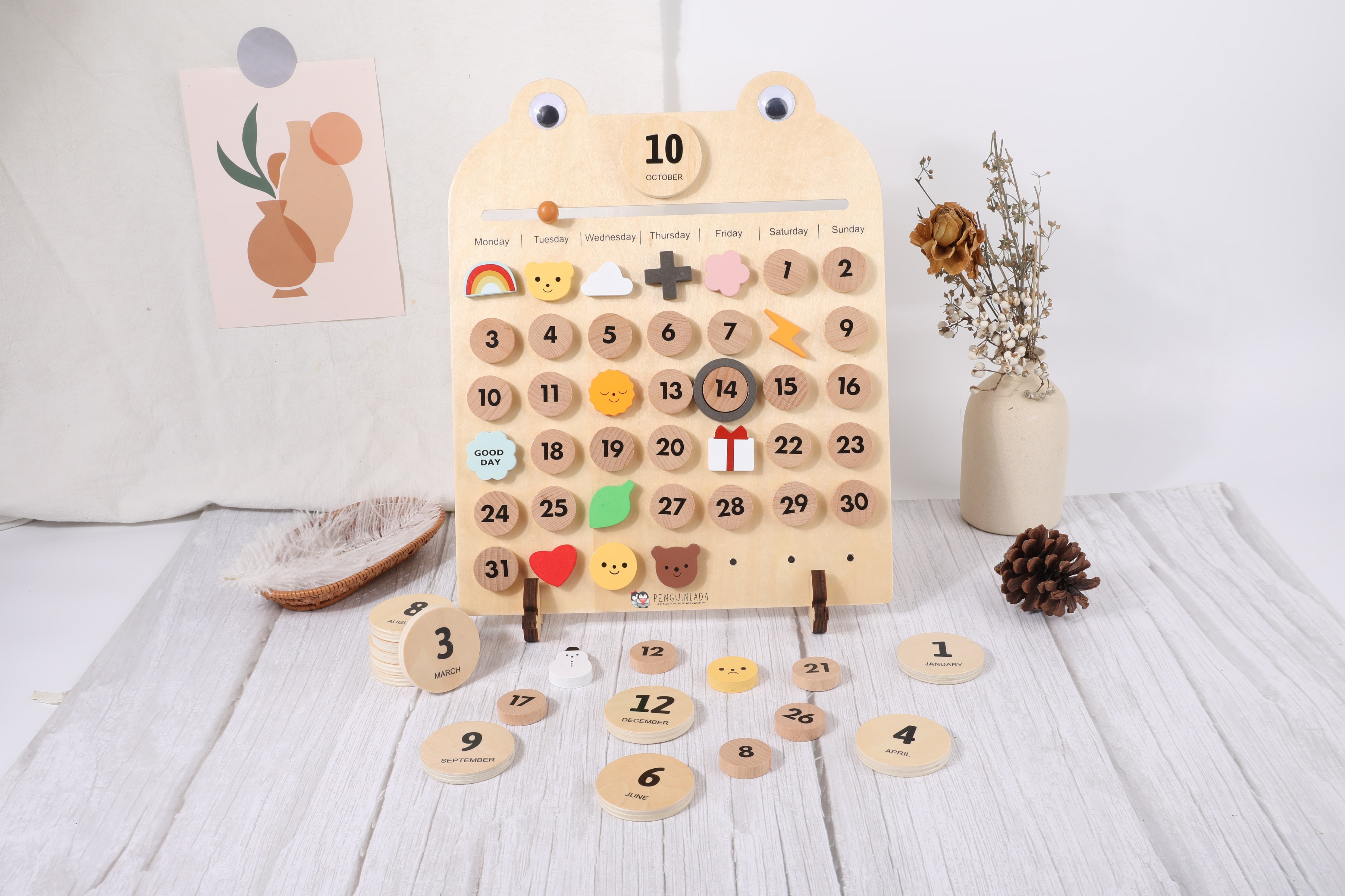 PenguinLada Leap into the New Year Magnetic Calendar