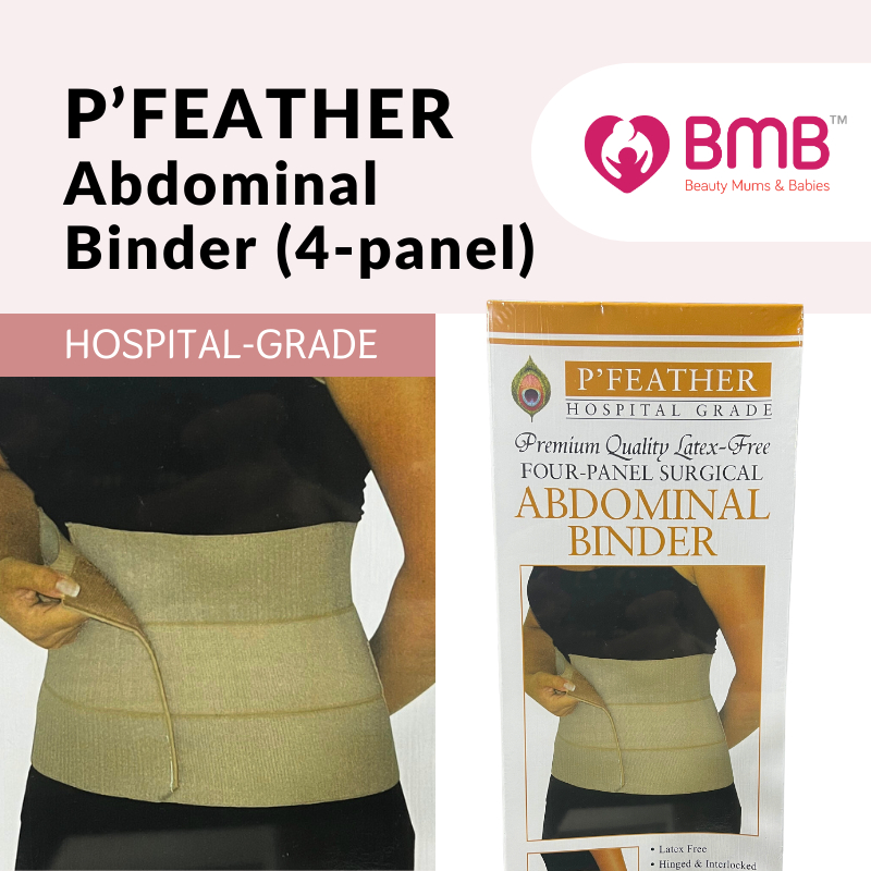 PFEATHER Postpartum Abdominal 4-Panel Binder (Hospital Grade)
