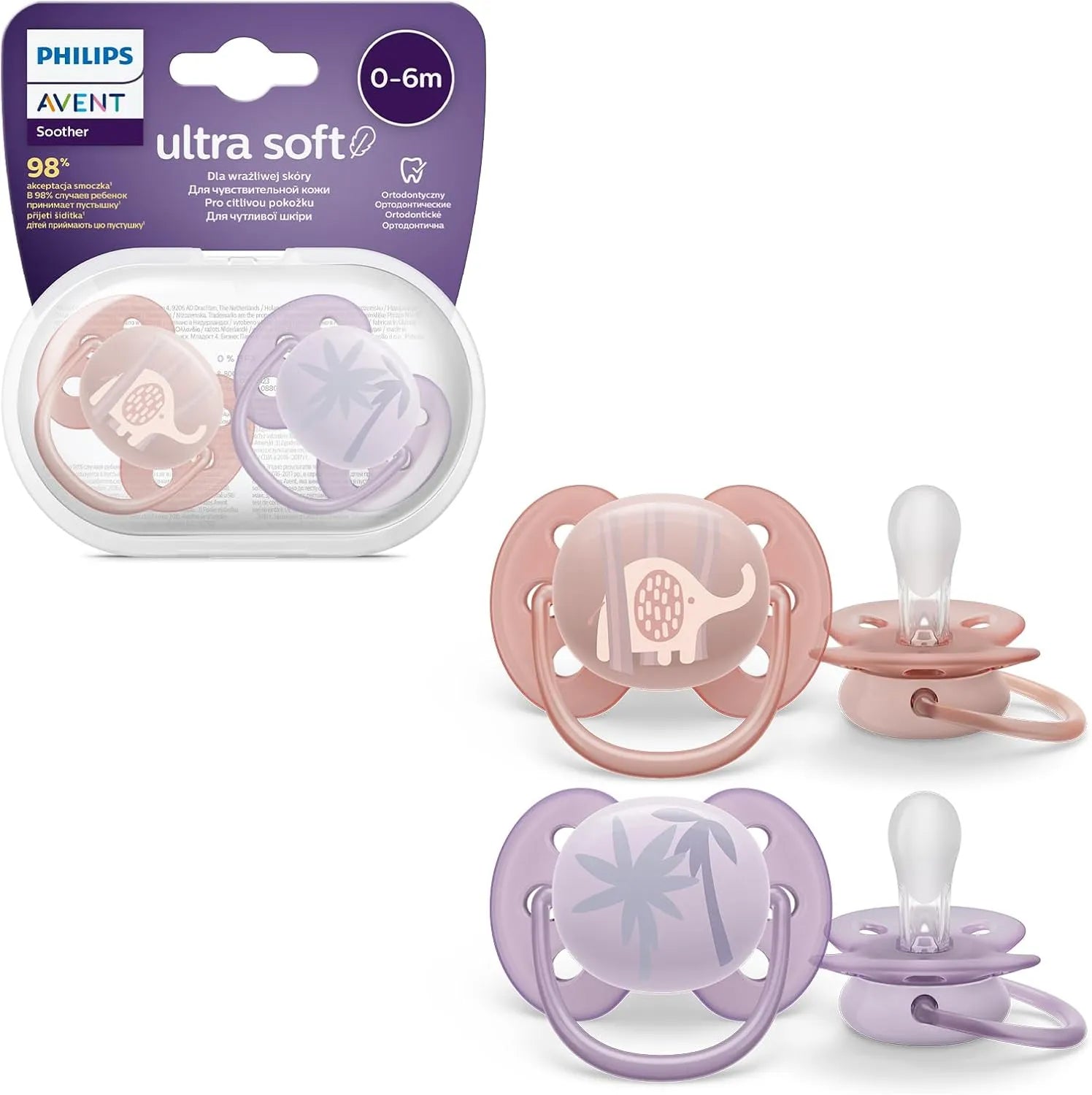 Philips Avent Soother Ultra Soft 0-6M/6-18M (SCF091/07/09/15/18)