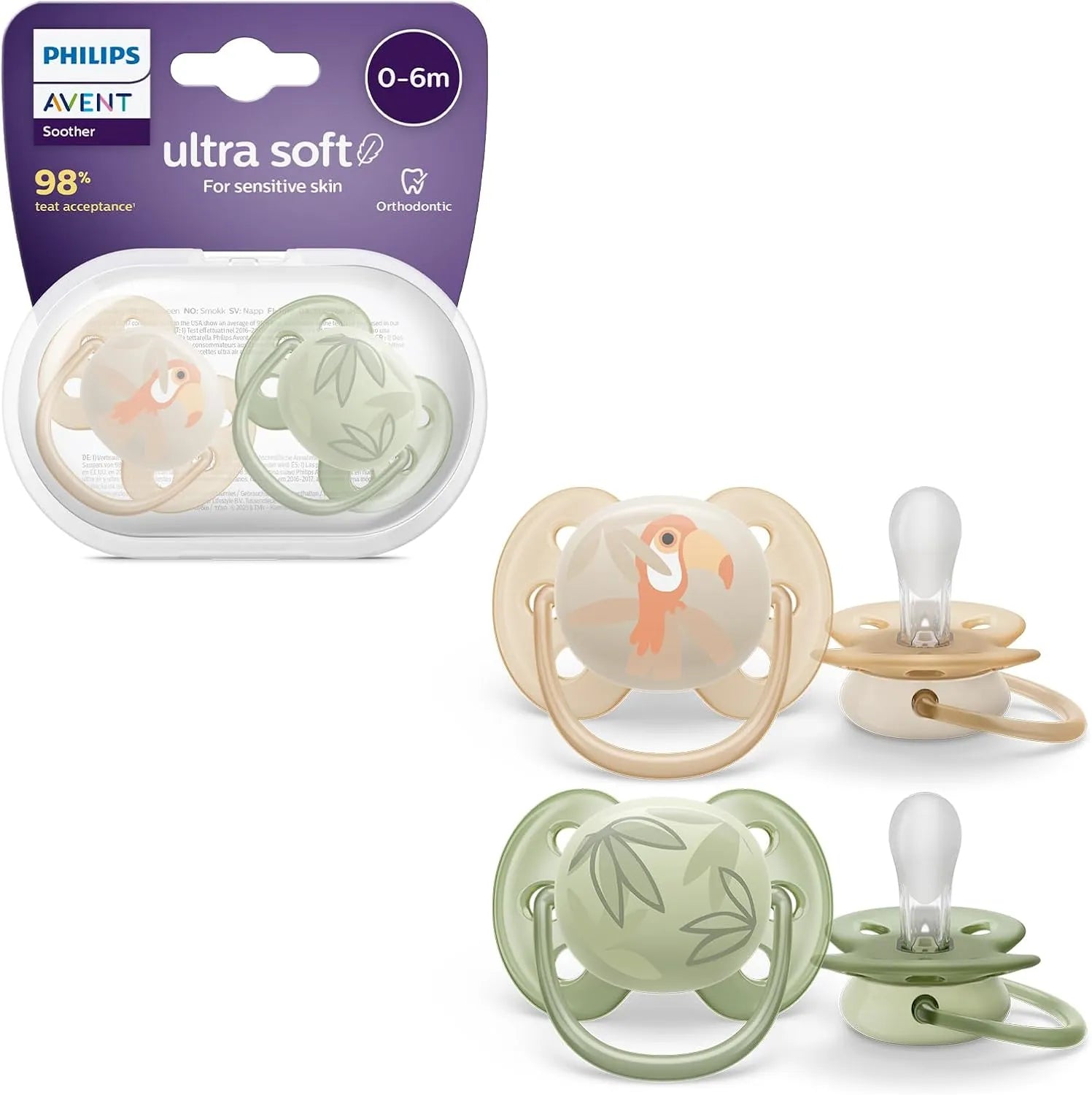 Philips Avent Soother Ultra Soft 0-6M/6-18M (SCF091/07/09/15/18)