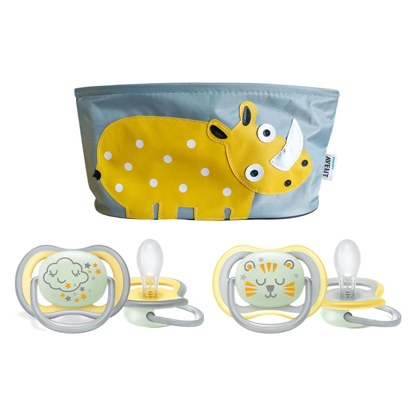 Philips Avent Soother Bundle - Premium Ultra Air Soother Twin (2pcs) + Stroller Bag