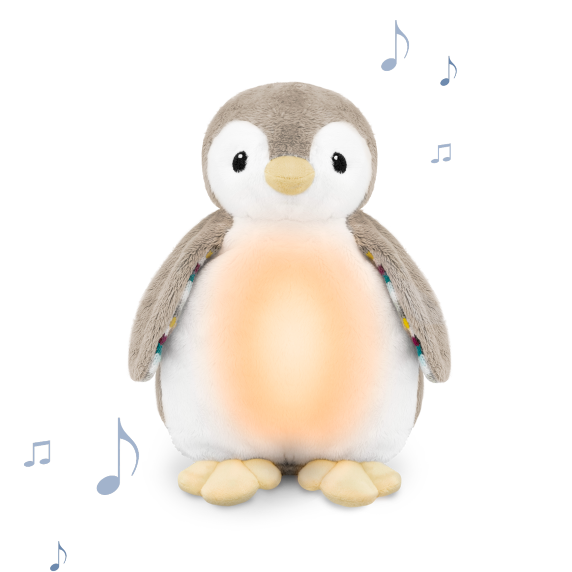 Zazu Soft Toy Sound Machines with Nightlight, 6 Melodies, Voice Recording and Cry Sensor - Phoebe the penguin