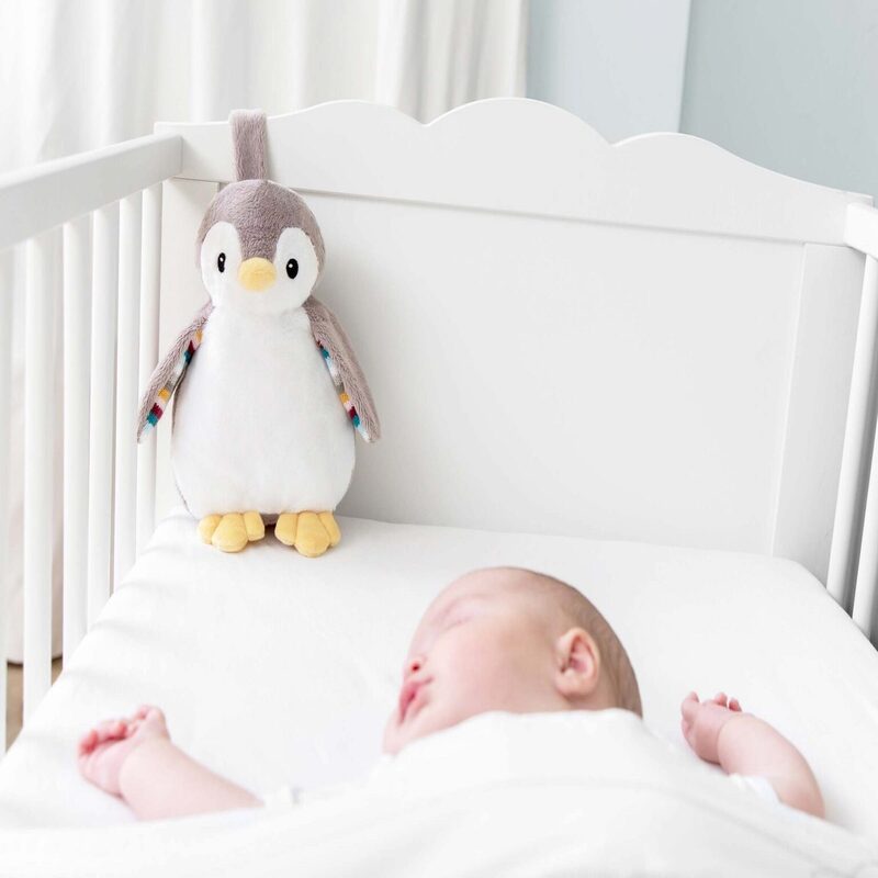 Zazu Sound Soother Soft Toy with Nightlight, 6 Melodies, Voice Recording and Cry Sensor - Phoebe the penguin