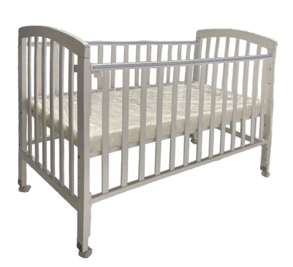 Picket & Rail 6-in-1 Solid Wood Convertible Baby Cot with Drop Side Gate 892 (120x60cm)