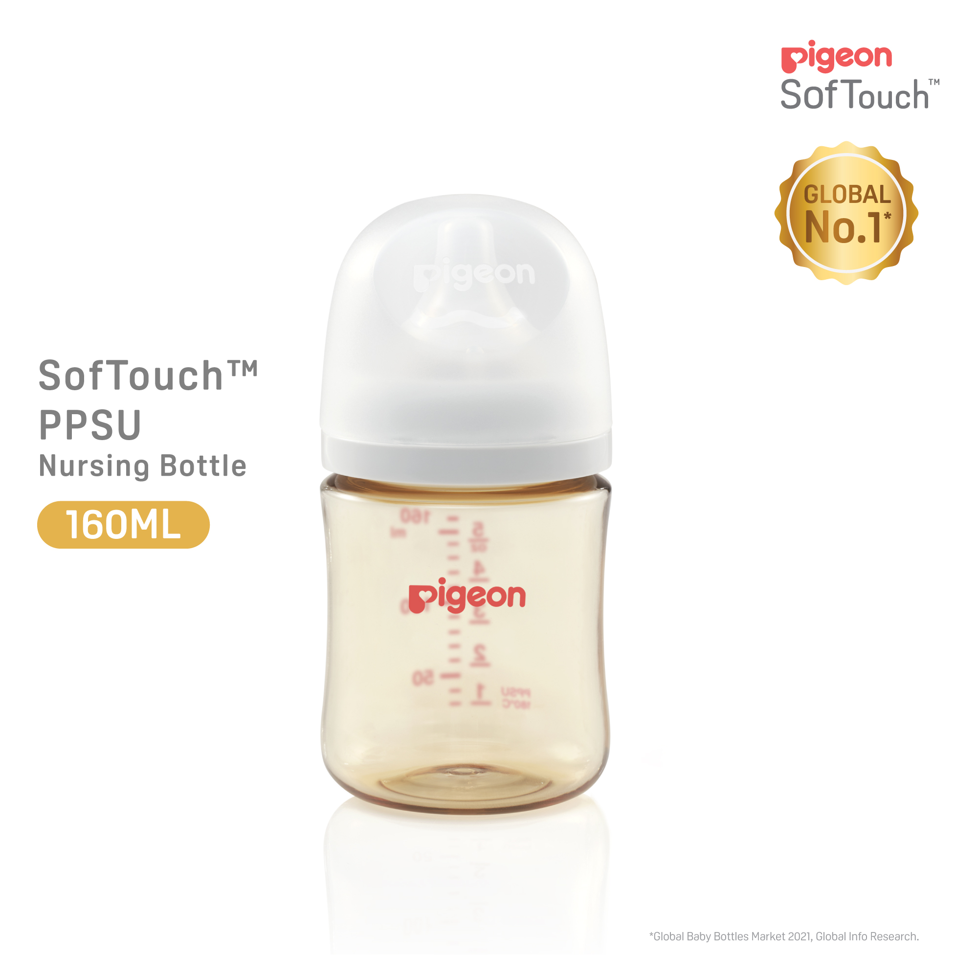 Pigeon SofTouch 3 Nursing Bottle PPSU 160ml (PG-79438)