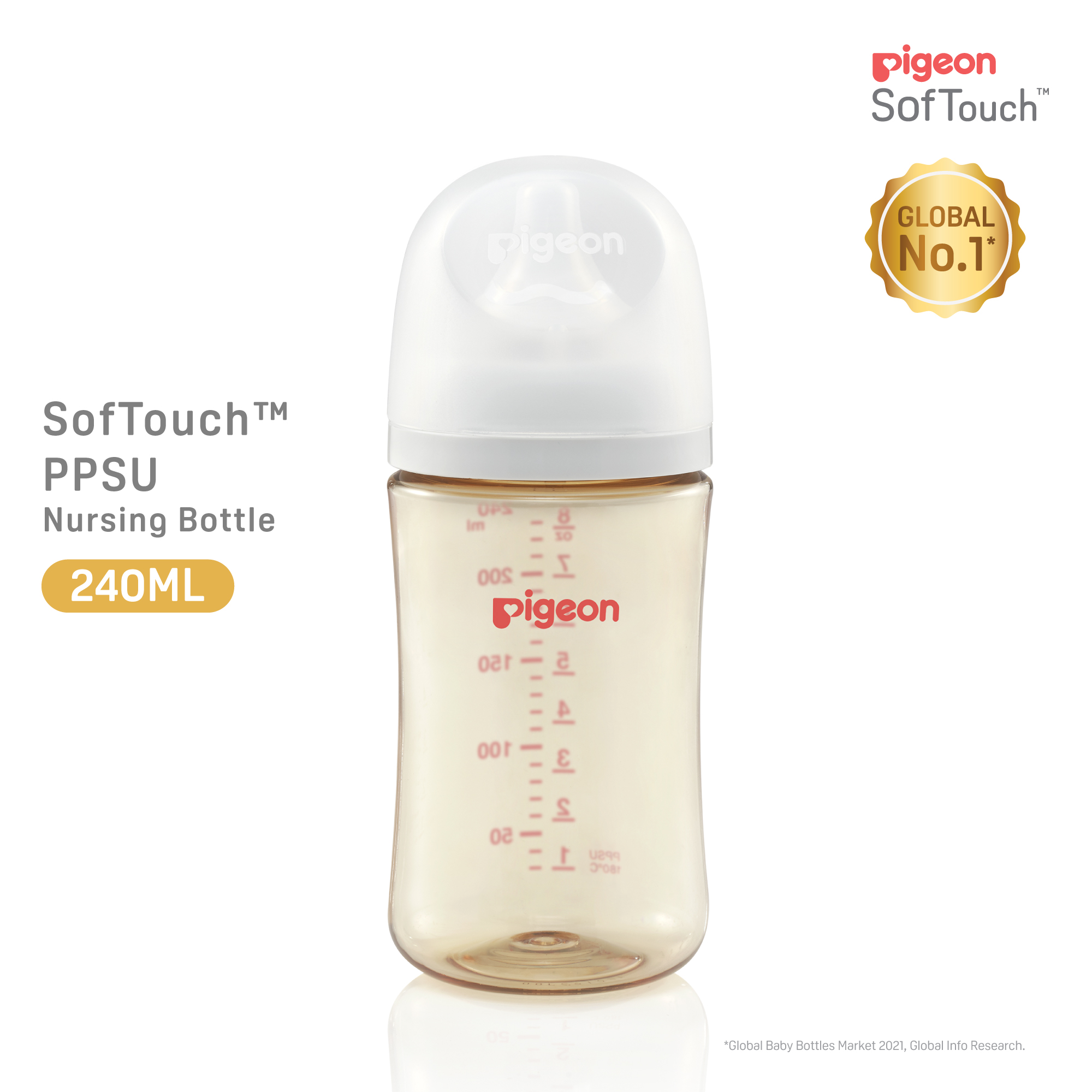 Pigeon SofTouch 3 Nursing Bottle PPSU 240ml (PG-79439)