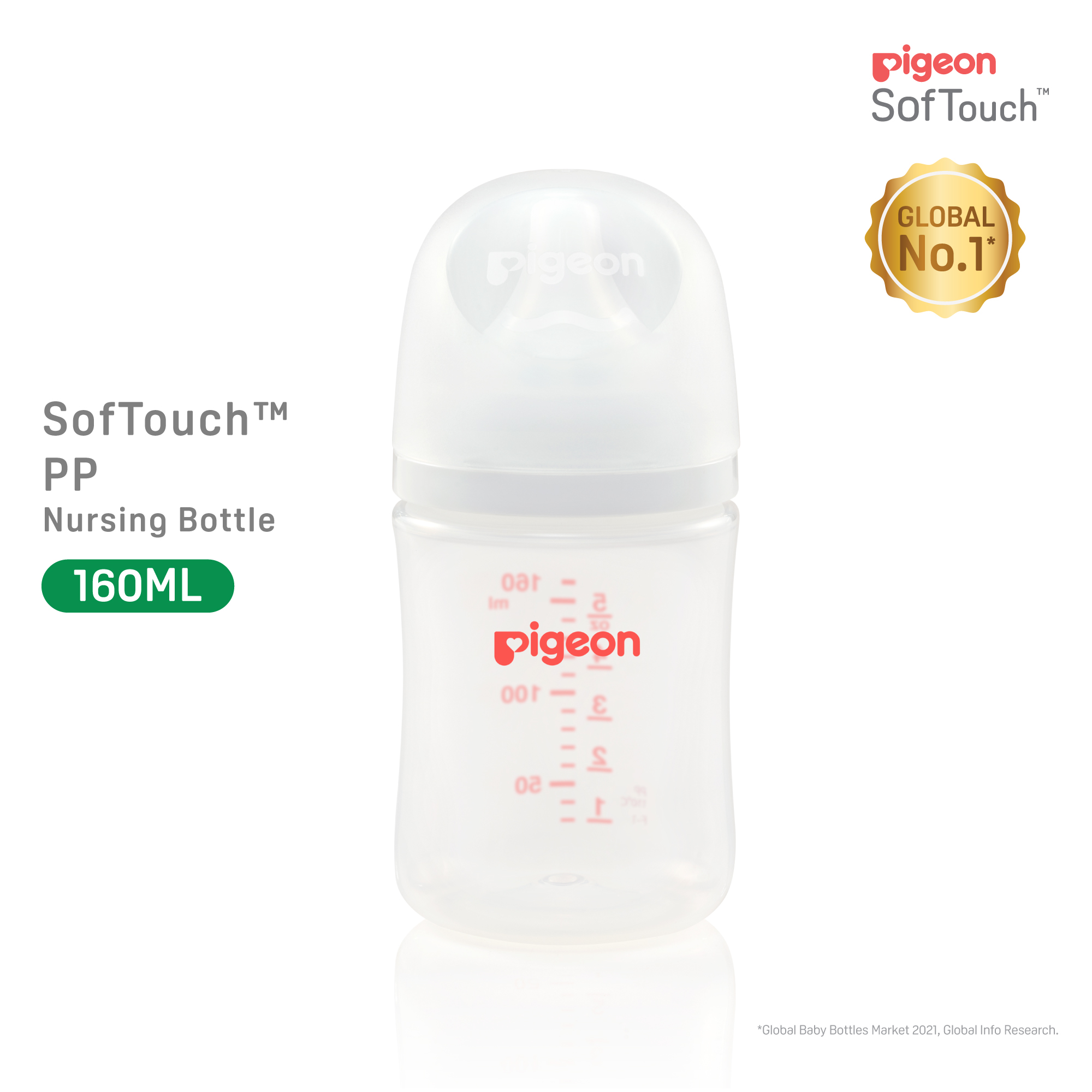 Pigeon SofTouch 3 Nursing Bottle PP 160ml Logo (PG-79452)