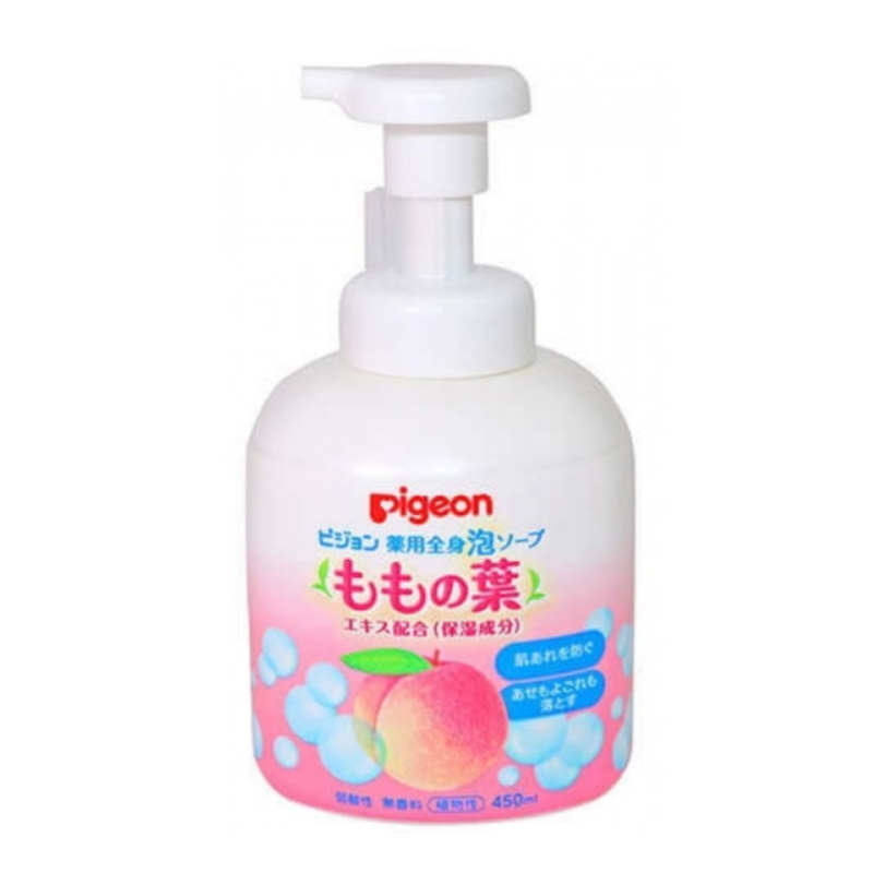 Pigeon Baby Body Foam Soap (Peach Leaf) 450ml / Refill 400ml