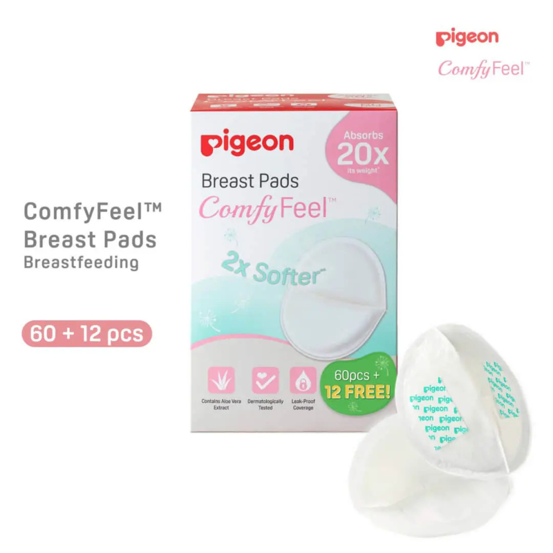 Pigeon Breast Pads Comfyfeel 60 Pcs + 12 Pcs Box (EN)