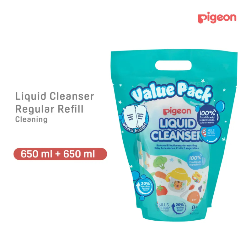 Pigeon Liquid Cleanser Regular 650ml Refill 2In1