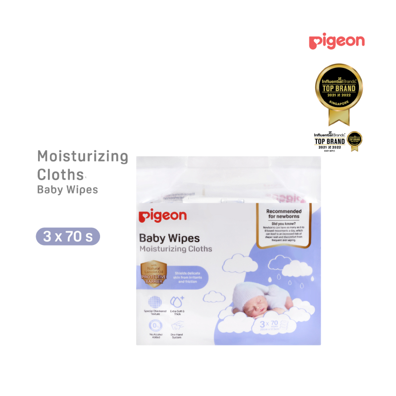 Pigeon Moisturizing Baby Wipes 70s EN 3in1 Bundle