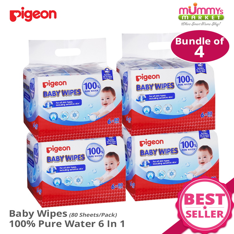 pigeon 100 pure water wipes