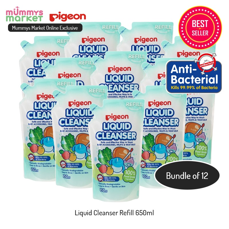 baby-fair Pigeon Liquid Cleanser Refill - 650ml (Bundle of 12) (PG-79474A)