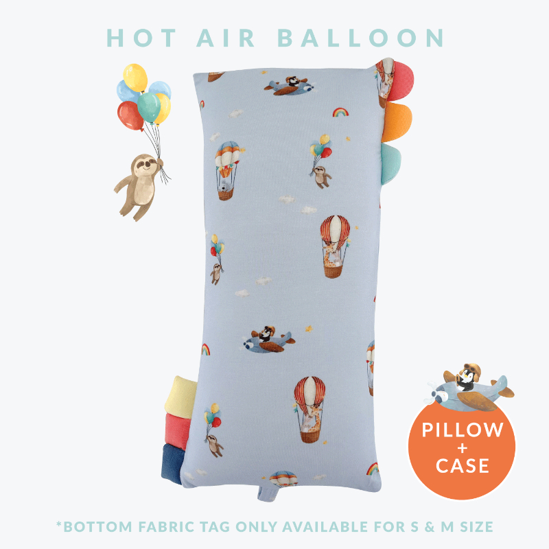 Happyrei Lil' Snuggles Pillow + Case - Hot Air Balloon