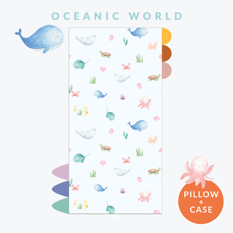 Happyrei Lil' Snuggles Pillow + Case - Oceanic World