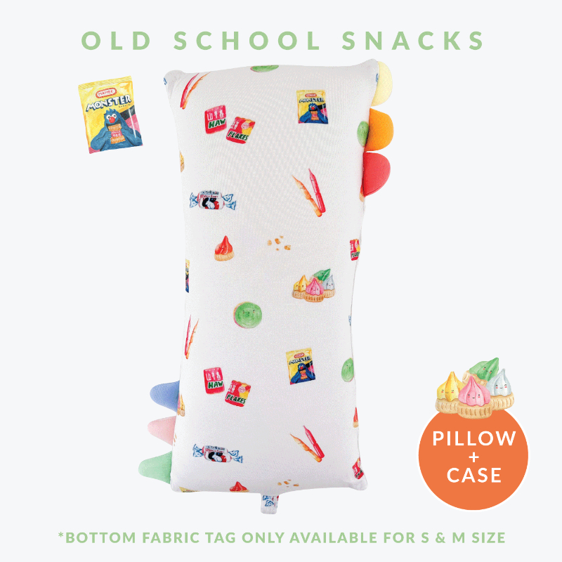 Happyrei Lil' Snuggles Pillow + Case - Old School Snacks