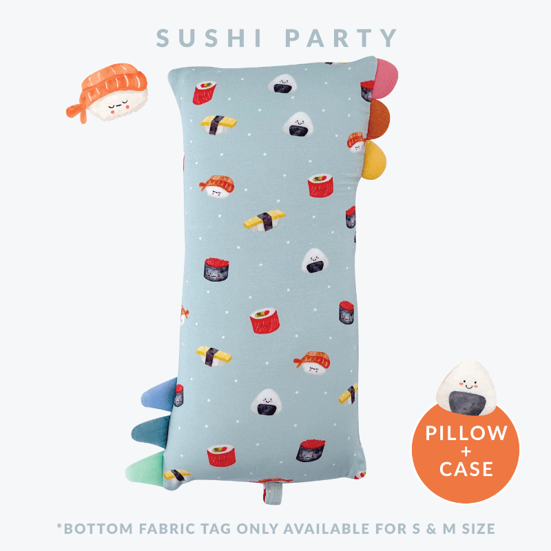 Happyrei Lil' Snuggles Pillow + Case - Sushi Party