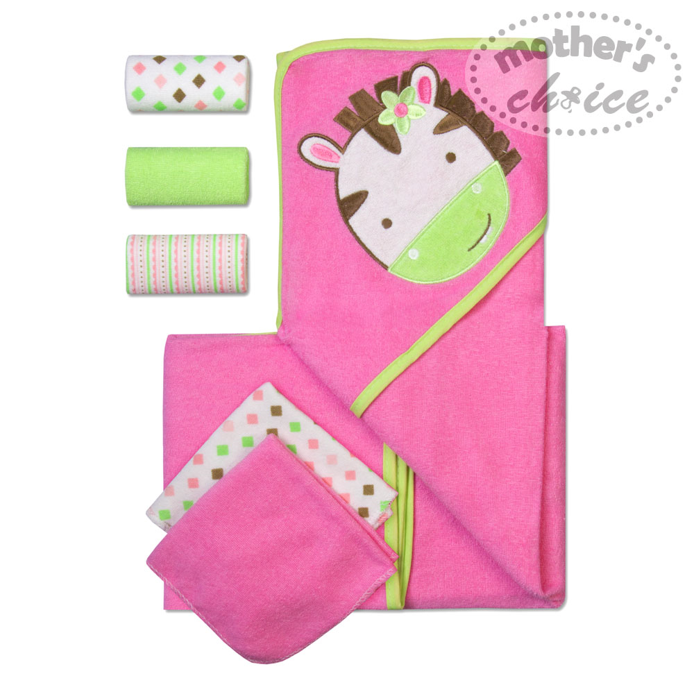 Mother	's Choice 100% Cotton Newborn Baby Hooded Towel