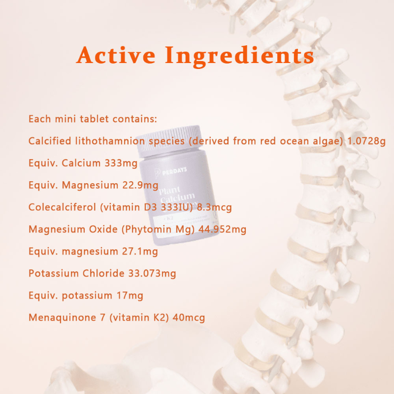 Perdays Plant Calcium Complex + K2 All Lifestages 60 Tablets