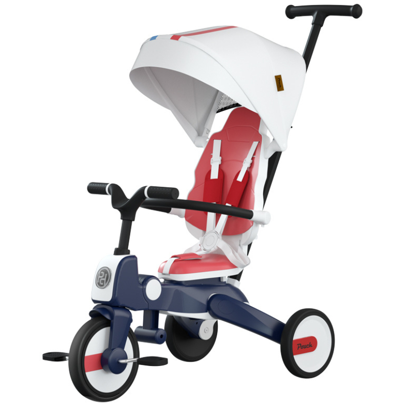 Pouch Children's Tricycle B08 (White / Pink)