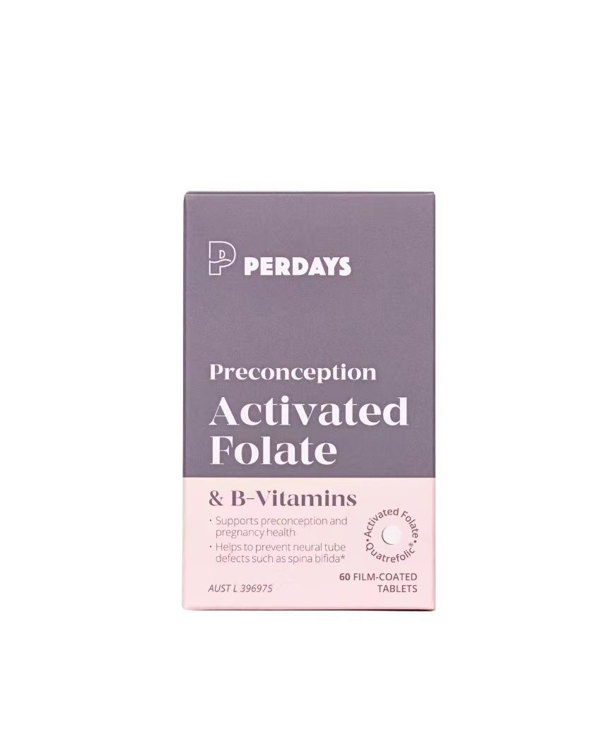 Perdays Preconception Activated Folate & B-Vitamins Preconception 60 Tablets