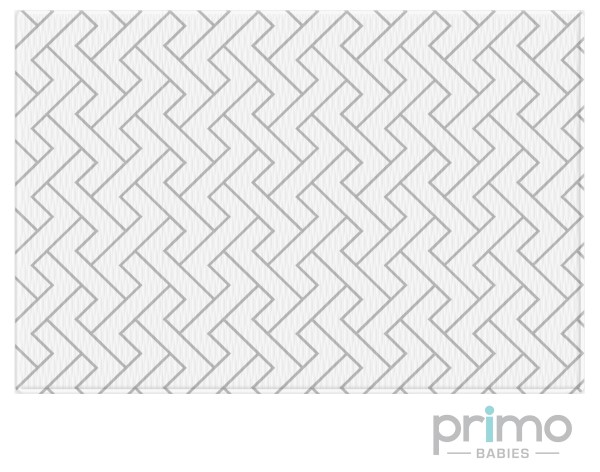 *DELIVERY AFTER 31 JULY* Primo Babies Plush Series Playmat - Modern Herringbone + Scribble Alphabet (Plush Large)