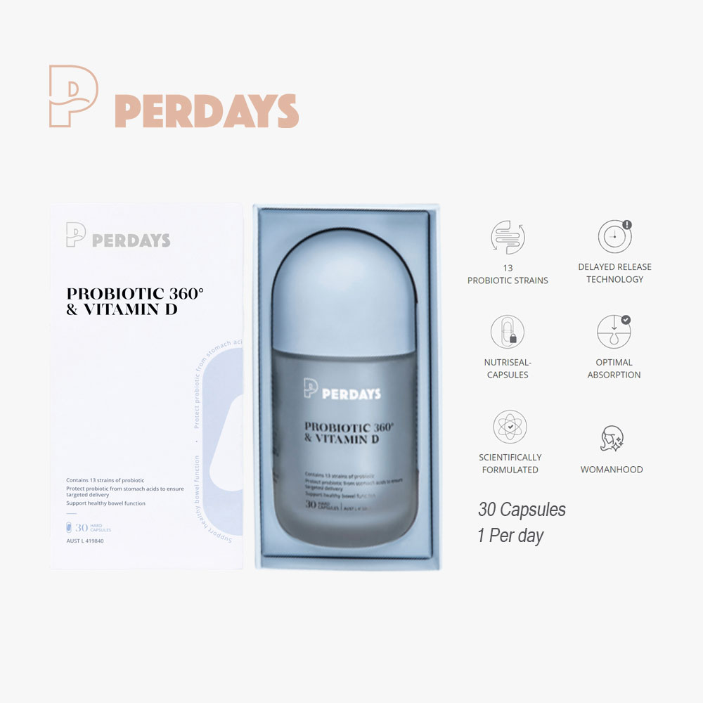 Perdays Probiotic 360° & Vitamin D 30 Capsules