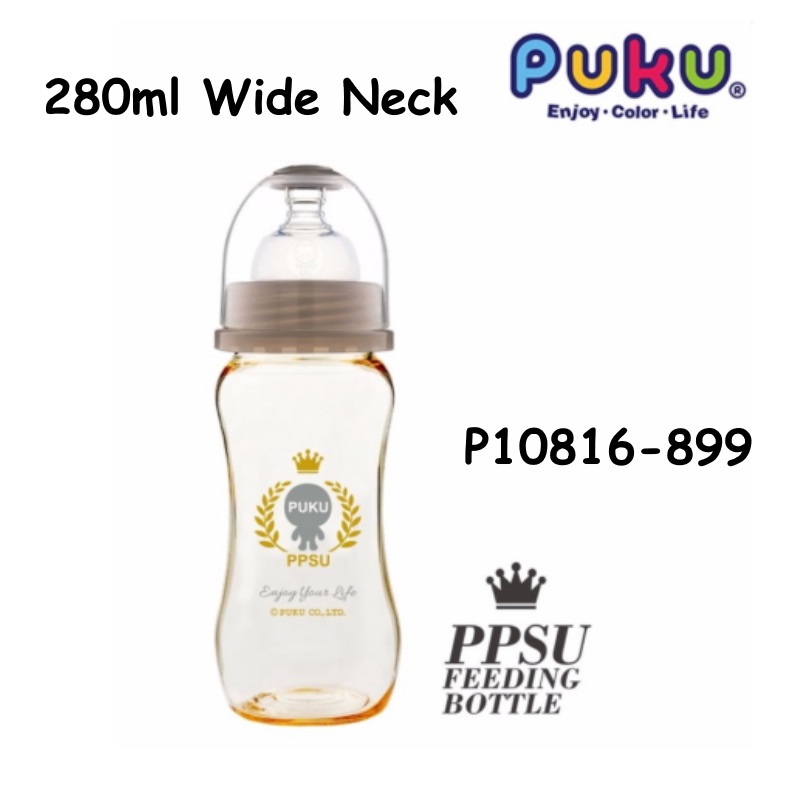 Puku PPSU Feeding Bottles 280ml Wide Neck (P10816_899)
