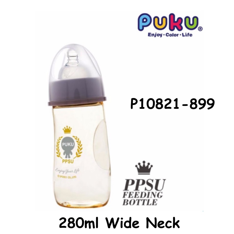 Puku PPSU Feeding Bottles 280ml Wide Neck (P10821_899)