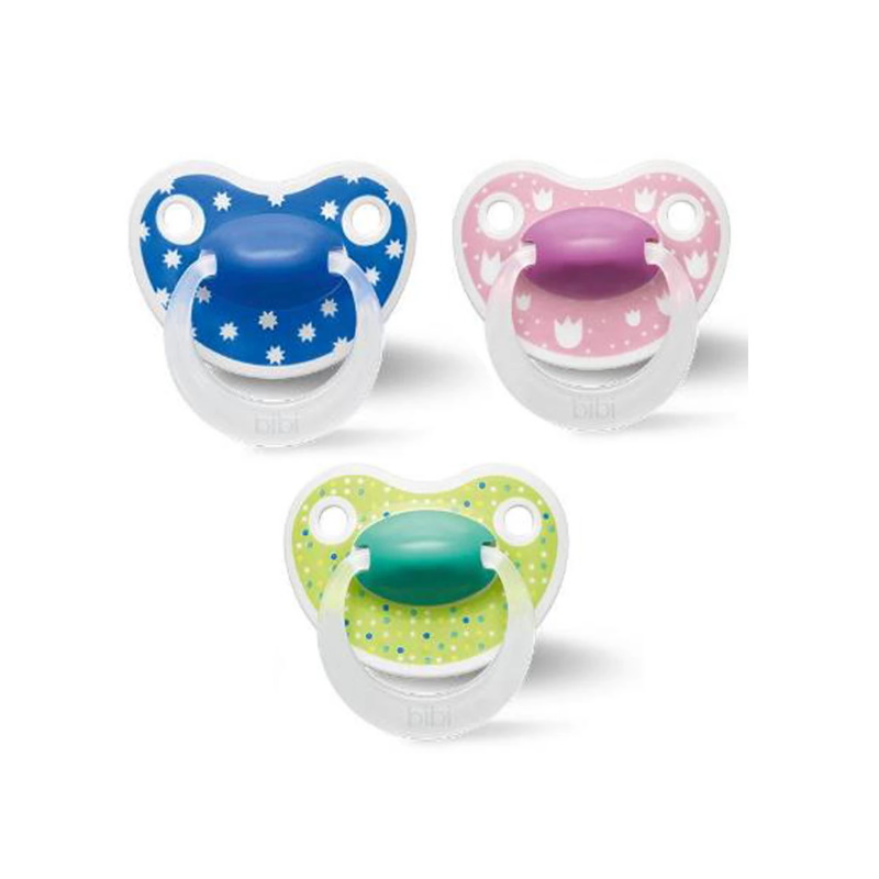 Bibi Soother Happiness Dental Silicone With Ring (Lovely Dots) Assorted