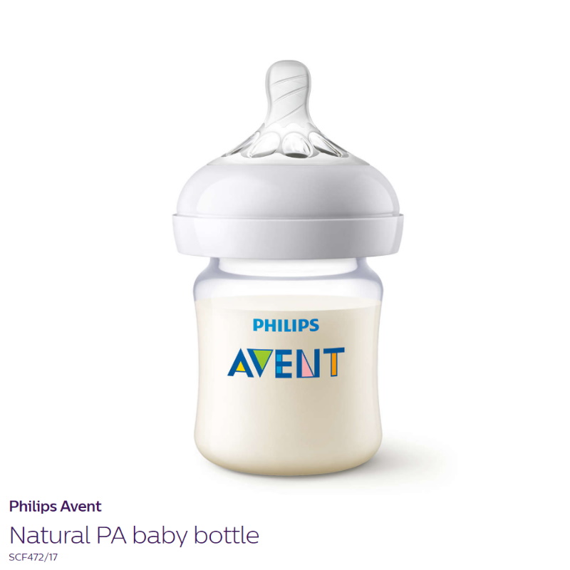 Philips Avent Natural Smooth 125ml PA Bottle (Single Pack) SCF472/17