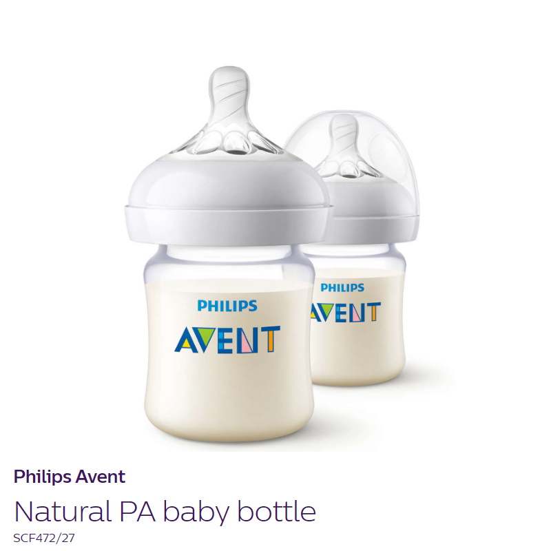 Philips Avent Natural Smooth 125ml PA Bottle (Twin Pack) SCF472/27
