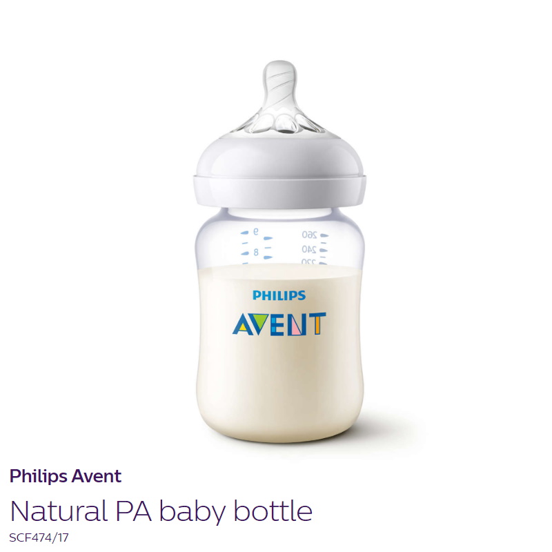 Philips Avent Natural Smooth 260ml PA Bottle (Single Pack) SCF474/17