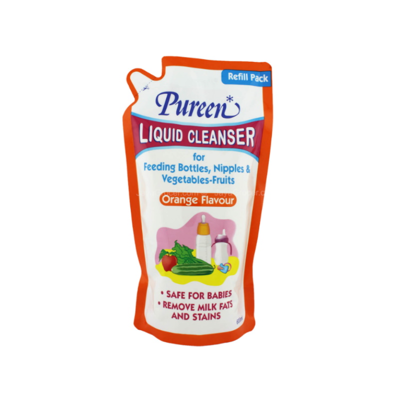 Pureen Liquid Cleanser Refill Pouch Orange 600ml (Bundle of 3)